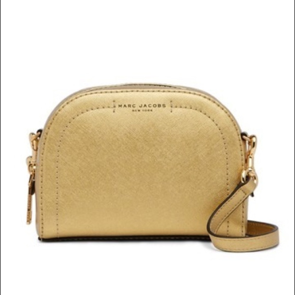 MARC JACOBS small gold crossbody purse